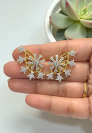 Beautiful ear studs with green stone